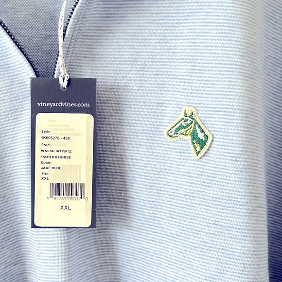 NWT Vineyard Vines Kentucky Derby 150 Saltwater Quarter-Zip Pullover | XXL | - Picture 4 of 8